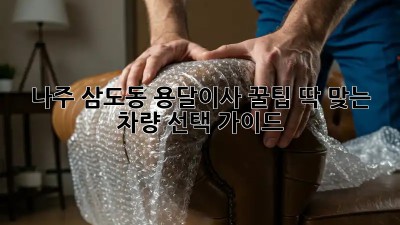 나주 삼도동 용달이사🚚 꿀팁🍯: 딱 맞는 차량 선택 가이드!