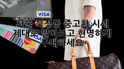 서울 묵정동 중고차 시세, 제대로 알아보고 현명하게 구매하세요!